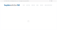 Desktop Screenshot of haydensolicitors.com